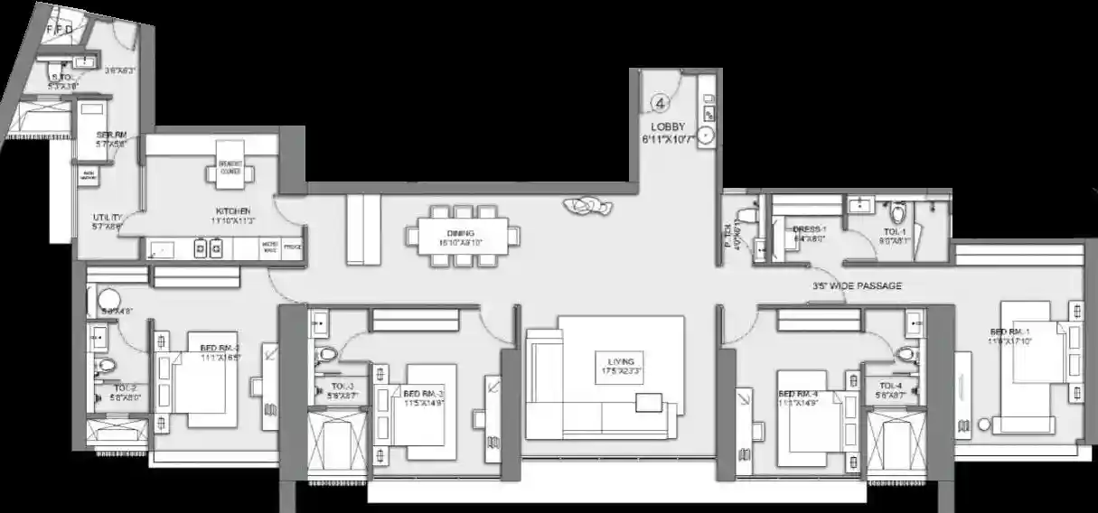 3 BHK Plan
